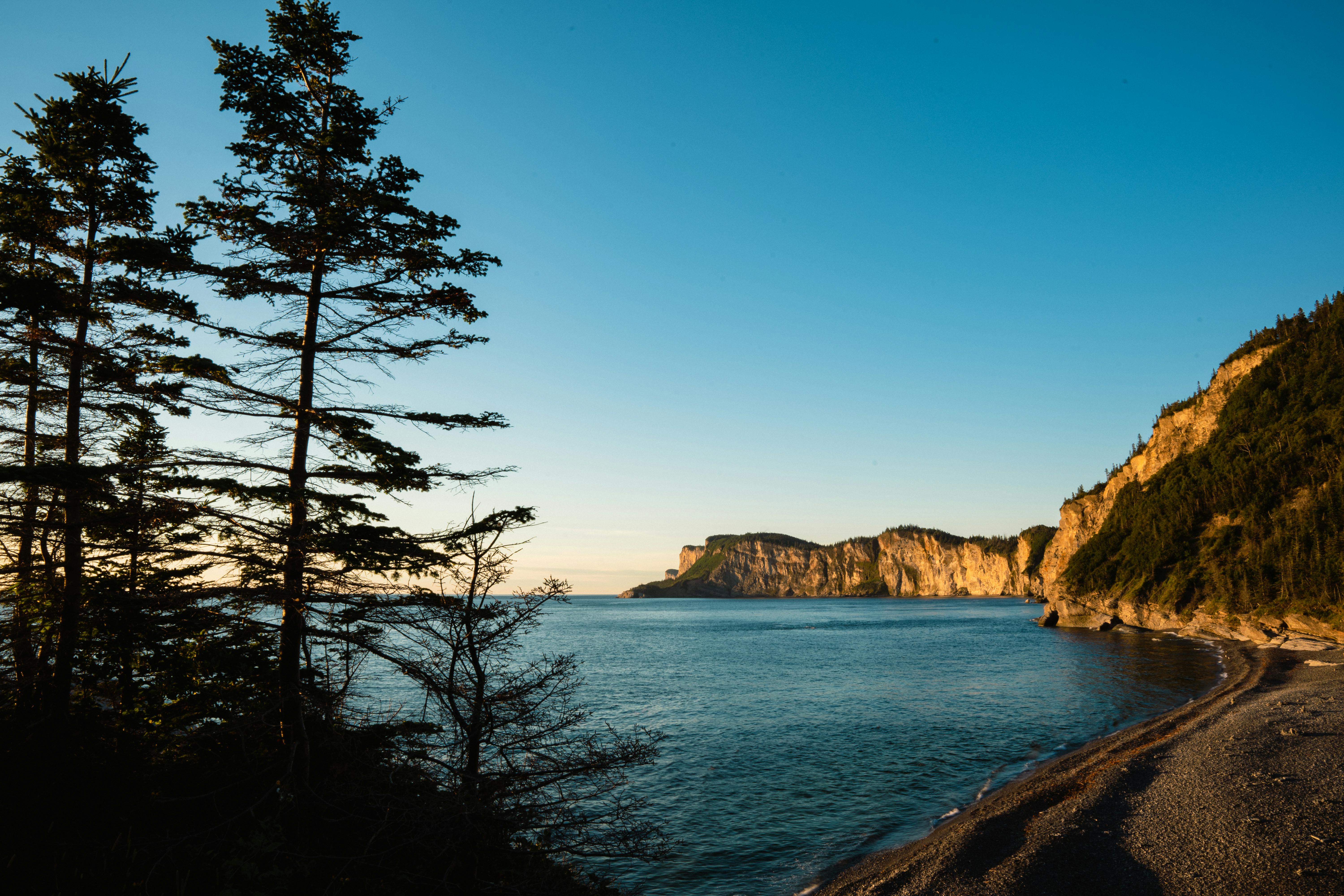 Vues côtières spectaculaires et falaises dramatiques de la Péninsule Gaspésienne avec le Rocher Percé