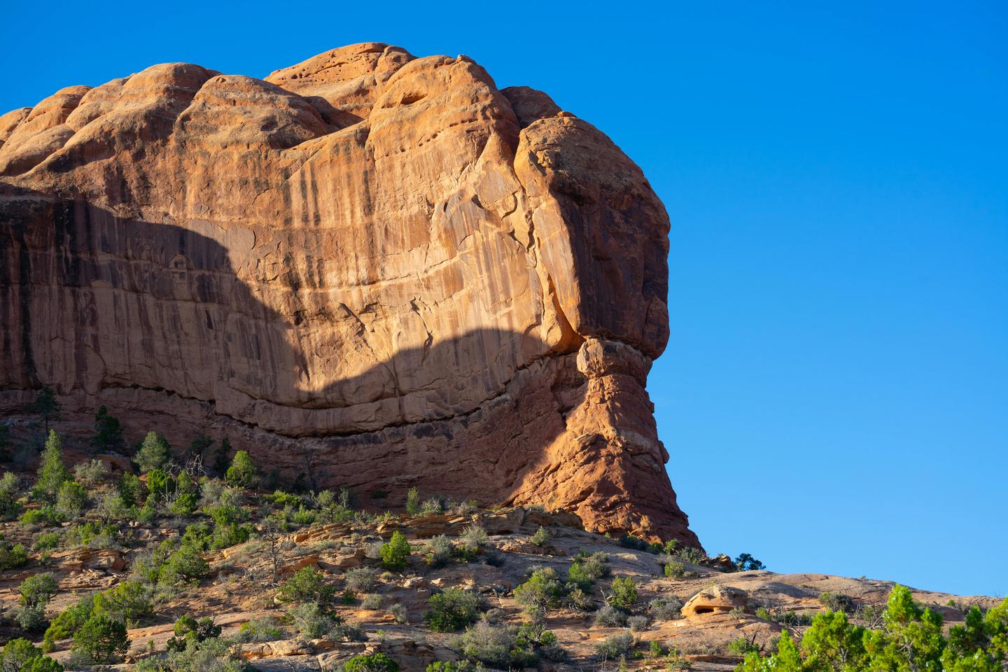 Stunning red rock formations and canyon landscape in Moab, Utah