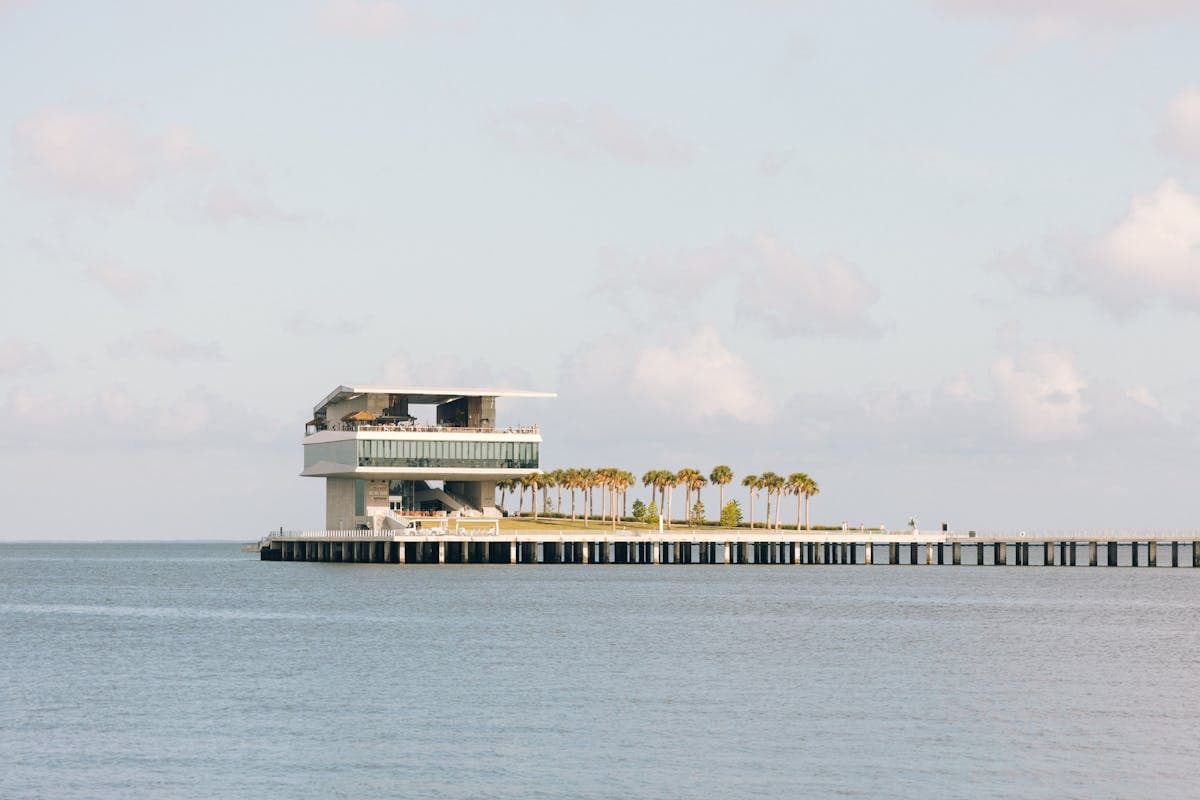 Saint Pete Pier in Tampa Bay with scenic waterfront views and calm waters