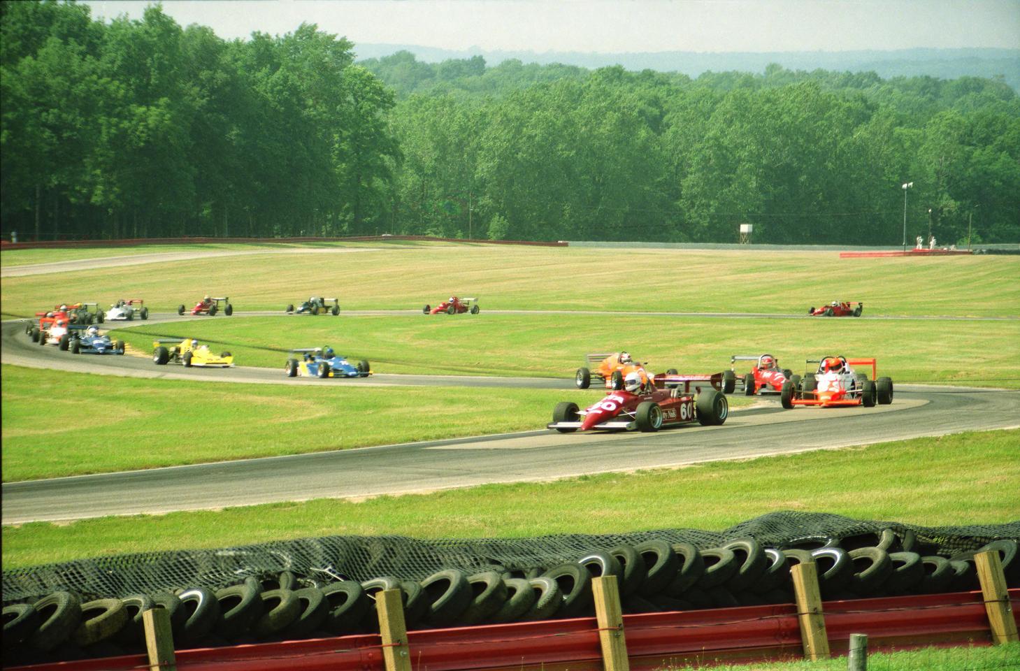 High-speed Formula 1 race car on the track during competition