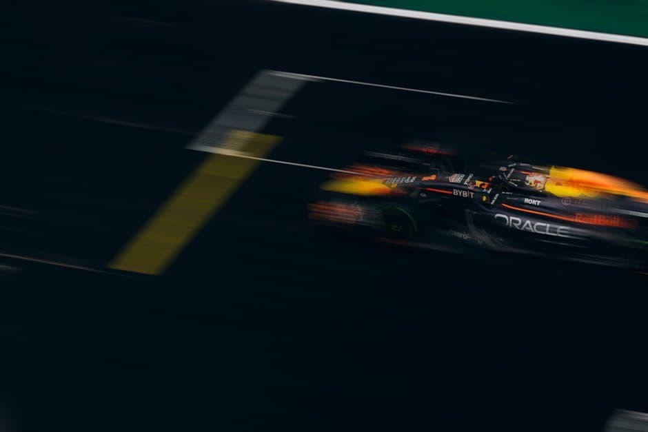 High-speed Formula 1 racing car on track during competition